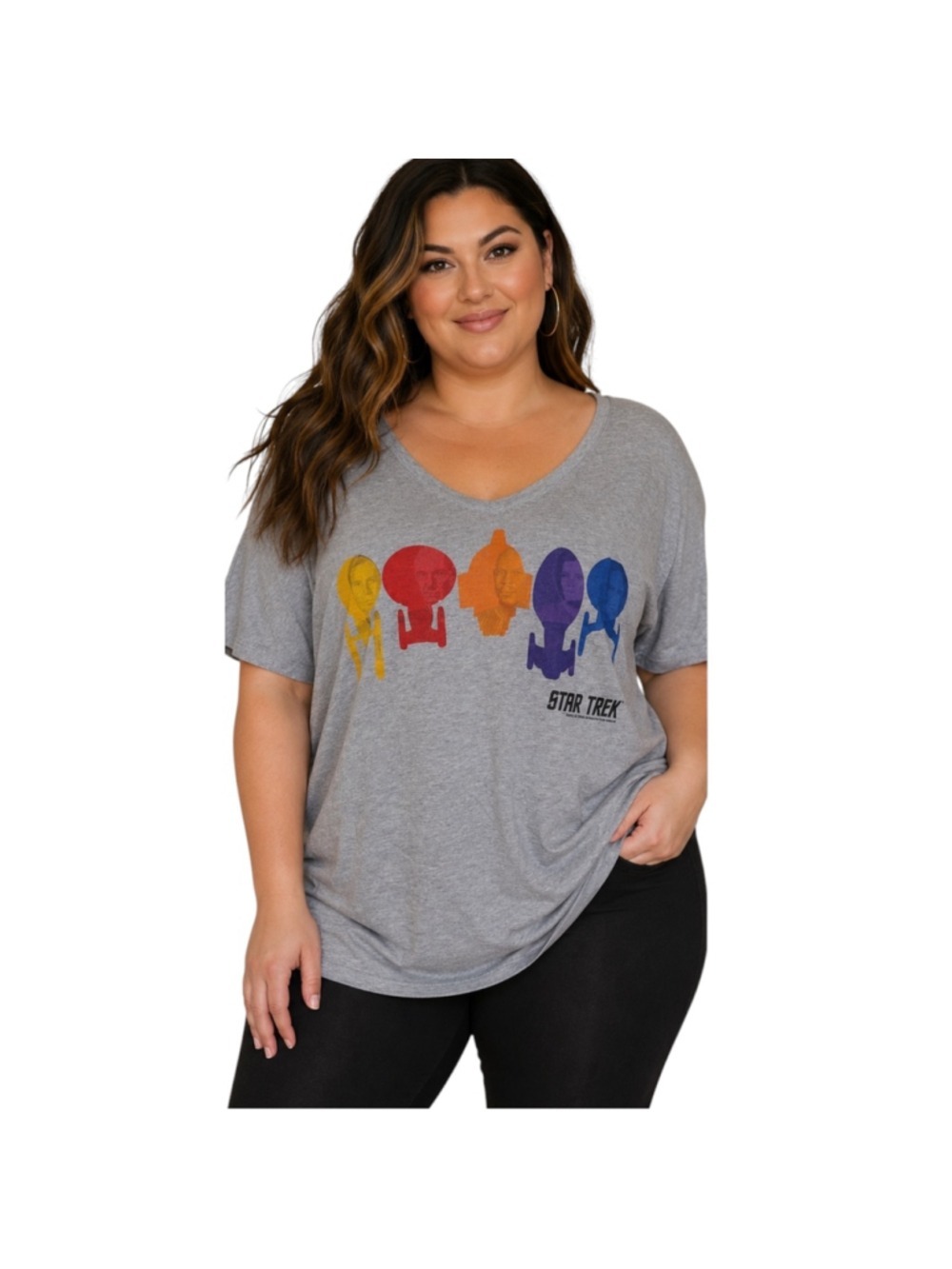 Port & Company Star Trek Graphic T-Shirt Gray Women’s XXL Sci-Fi Tee